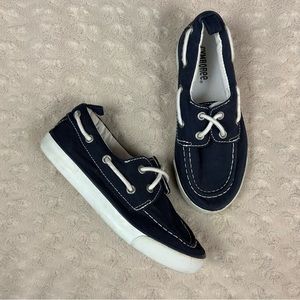 Gymboree Boat Shoes Blue White Size 13